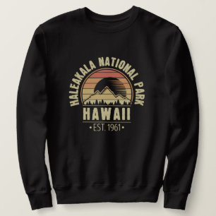 Sweatshirt Parc national de Haleakala Hawaii Retro