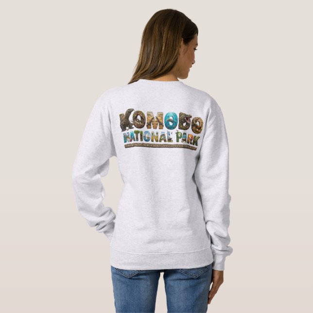 Sweatshirt Parc national de Komodo Indonésie Dragons Marin (Dos entier)