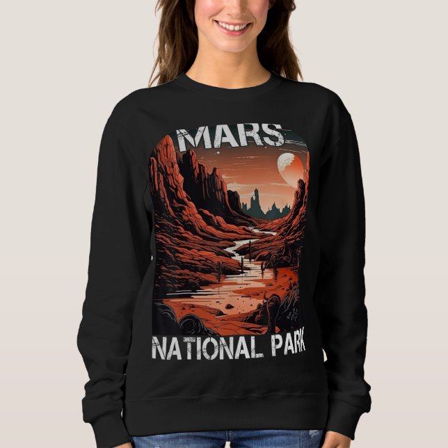 Sweatshirt Parc national de la planète rouge Mars - Funny Mar (Devant)