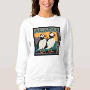 Sweatshirt Parc national de l'Acadie, Maine Puffins