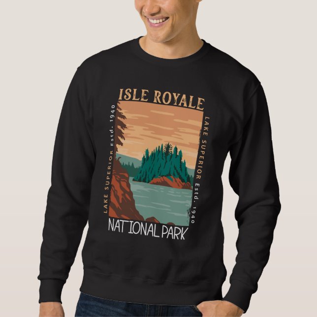 Sweatshirt Parc national de l'Isle Royale Lac Supérieur (Devant)