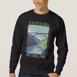Sweatshirt Parc national de New River Gorge Vintage désorgani
