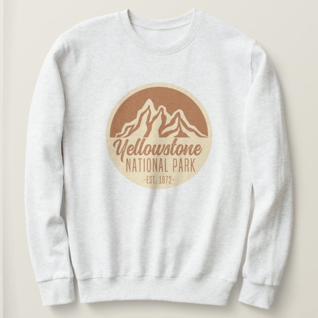 Sweatshirt Parc national de Yellowstone Randonnée Camping (Design devant)
