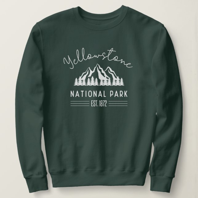 Sweatshirt Parc national de Yellowstone Randonnée Camping (Design devant)