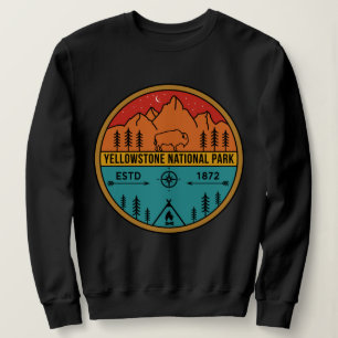 Sweatshirt Parc national de Yellowstone Rétro Wyoming USA Bis