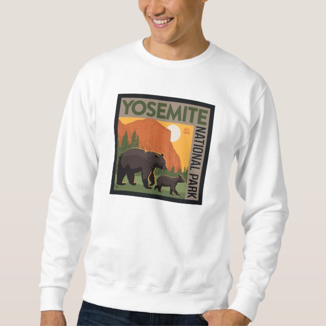 Sweatshirt Parc national de Yosemite | Famille d'ours (Devant)