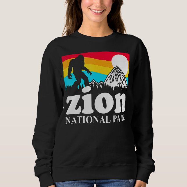 Sweatshirt Parc national de Zion Retro Utah (Devant)