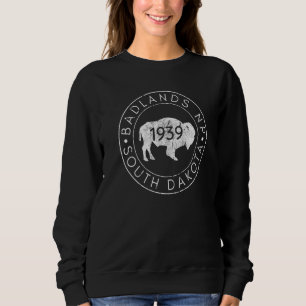 Sweatshirt Parc national des Badlands Randonnée Buffalo du Da