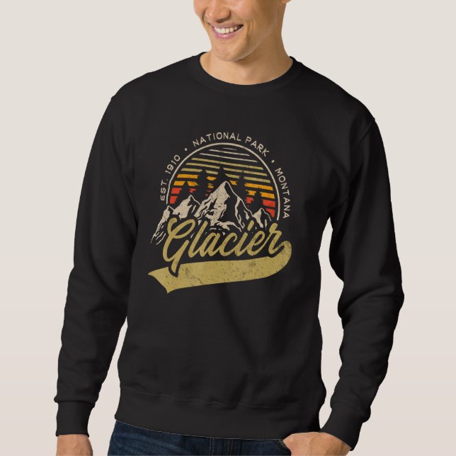 Sweatshirt Parc national des Glaciers Montana Mountains Explo (Devant)