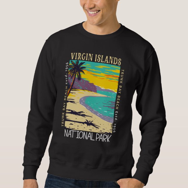 Sweatshirt Parc national des Îles Vierges Trunk Bay en état d (Devant)