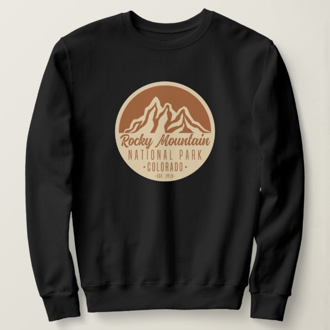 Sweatshirt Parc national des Rocheuses Colorado (Design devant)