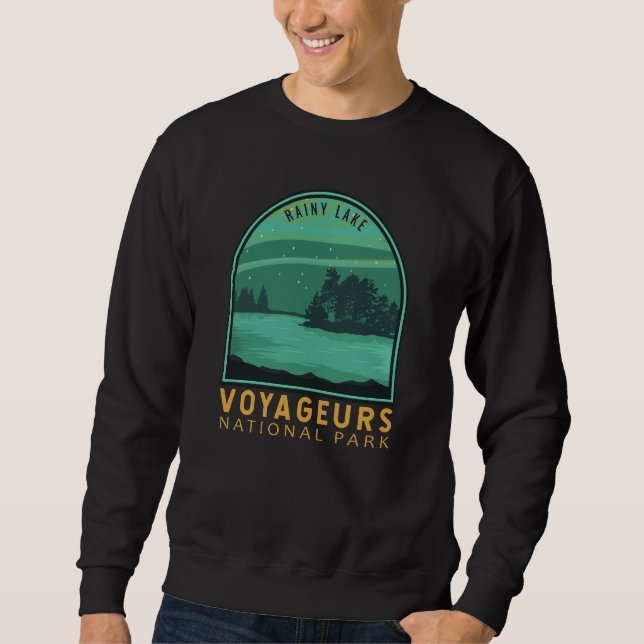 Sweatshirt Parc national des Voyageurs Rainy Lake Emblem Vint (Devant)