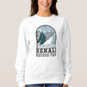 Sweatshirt Parc national du Denali Alaska Mont Hunter Vintage