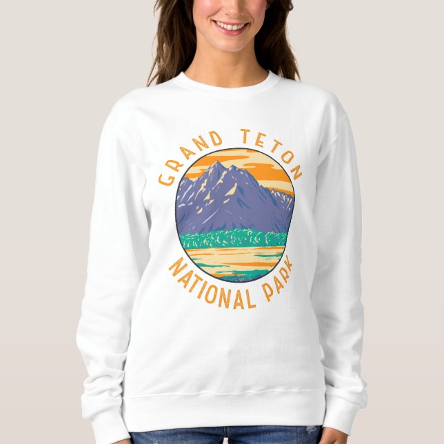 Sweatshirt Parc National Du Grand Teton Au Printemps Distorti (Devant)