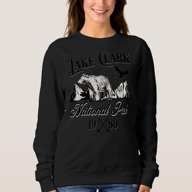 Sweatshirt Parc national du lac Clark Alaska Nature Bear Rand (Devant)