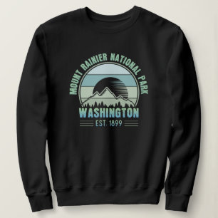 Sweatshirt Parc national du Mont Rainier Washington USA Retro