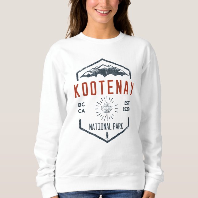 Sweatshirt Parc national Kootenay Canada Vintage en détresse (Devant)