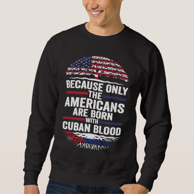 Sweatshirt parce que seuls les Américains naissent avec des b (Devant)