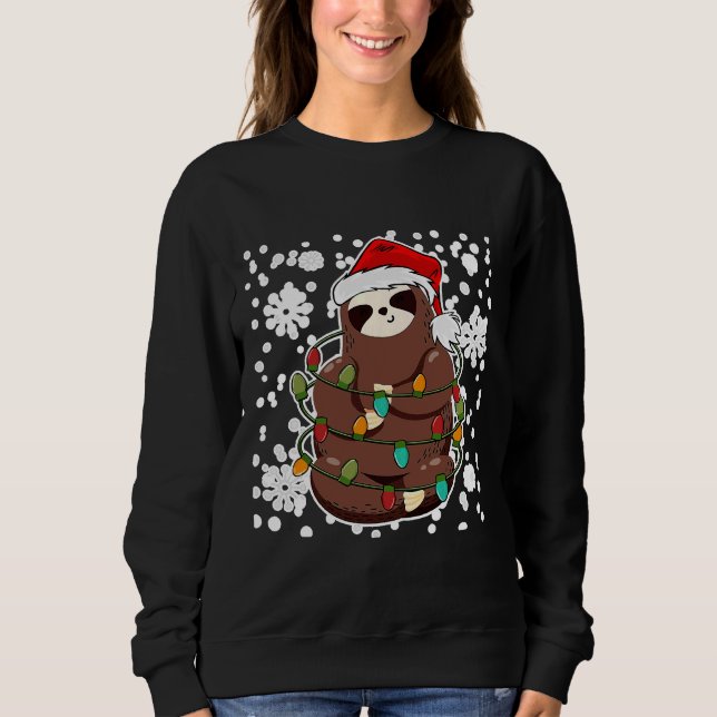 Sweatshirt Parcelle De Noël Mignonne Avec Lumières (Devant)
