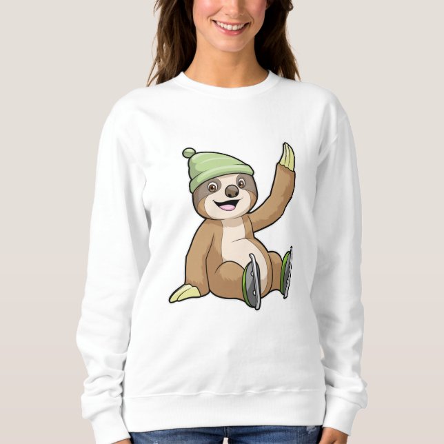 Sweatshirt Parcelle de patin à glace avec patins à glace (Devant)