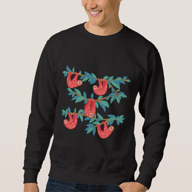 Sweatshirt Parcelles Mignonnes Avec Ornement Accroché Sur Les (Devant)