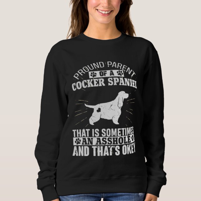 Sweatshirt Parent of Cocker Spaniel Dog  for Men Women Dog (Devant)
