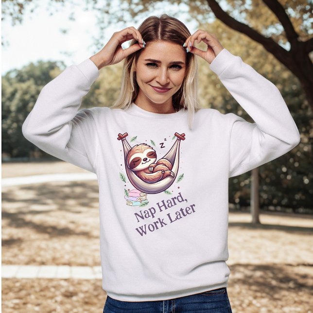 Sweatshirt Paresseux Dur Sommeil (Créateur téléchargé)
