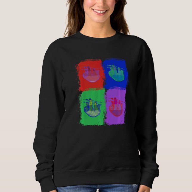 Sweatshirt paresseux paresseuses Pop Coloré (Devant)