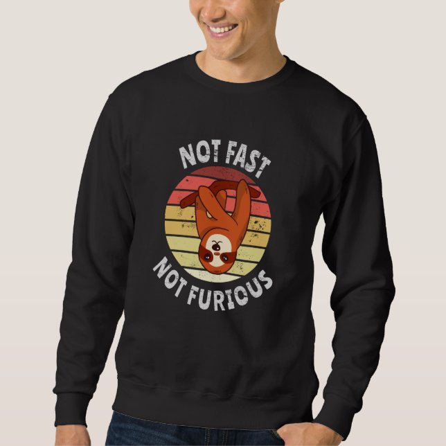 Sweatshirt paresseux pas rapide pas furieux (Devant)