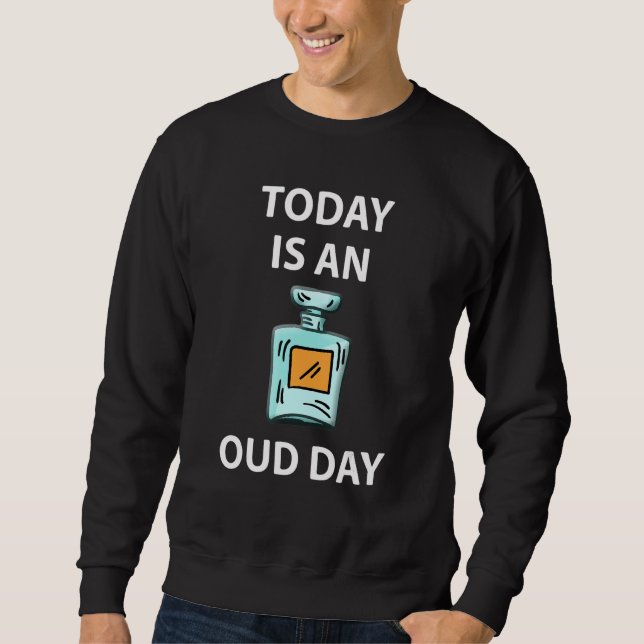 Sweatshirt Parfum Oud Pour Lui Et Sa Bouteille De Verre (Devant)