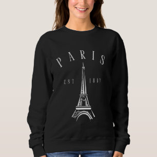 Sweatshirt Paris Amateurs Vintage Tour Eiffel Fans Paris Fran