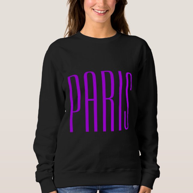 Sweatshirt Paris France sweater neon lilac (Devant)