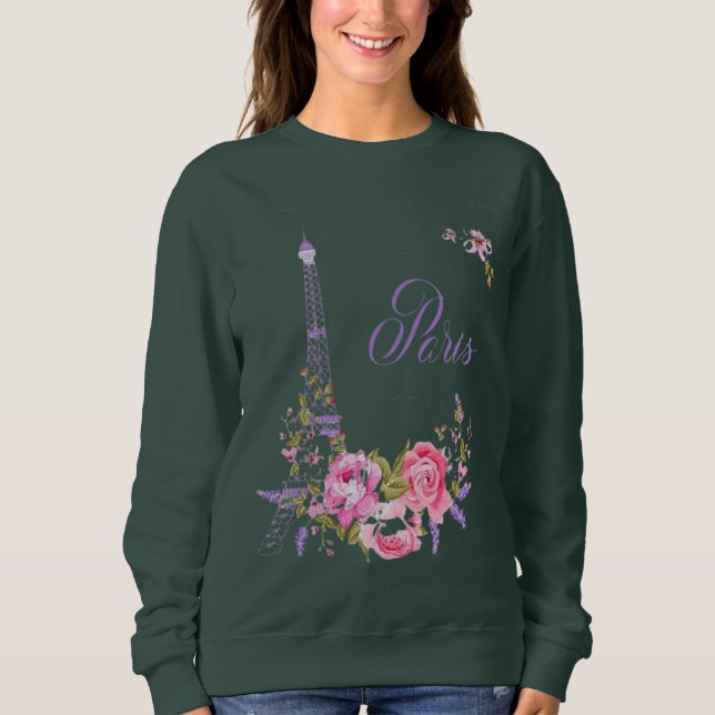 Sweatshirt Paris in Bloom Midnight in Paris Floral Paris Roma (Devant)
