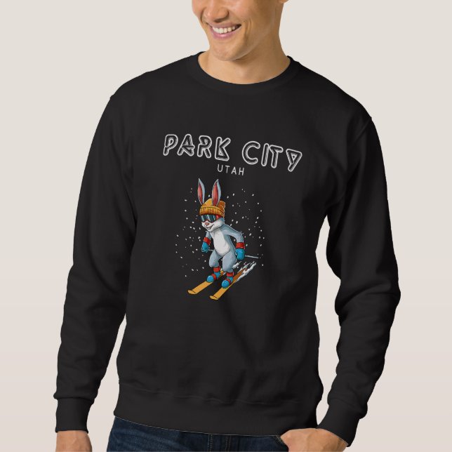 Sweatshirt Park City North Utah Ski Rabbit (Devant)