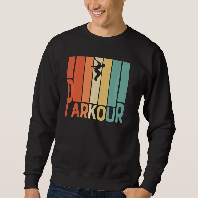 Sweatshirt Parkour Free Running Traceur Retro Sport (Devant)