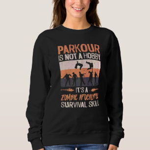 Sweatshirt Parkour Free Running Traceur Zombie Vintage Rétro