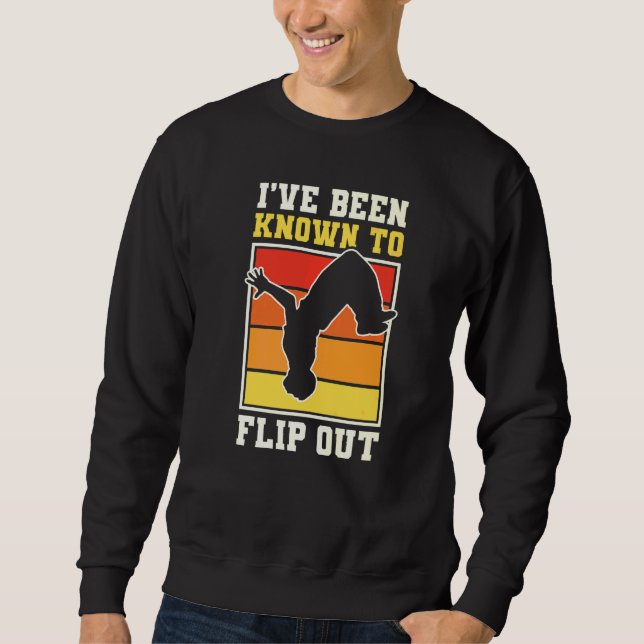 Sweatshirt Parkour Freerunning Traceur Athlète Backflip IVe B (Devant)