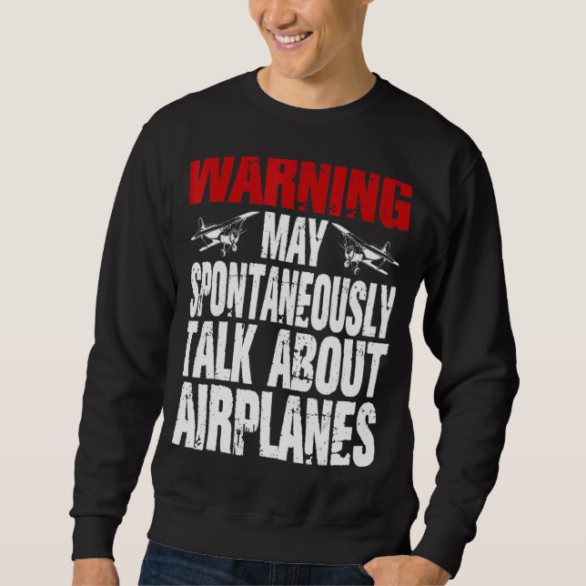 Sweatshirt Parler d'avions Cool Avion (Devant)