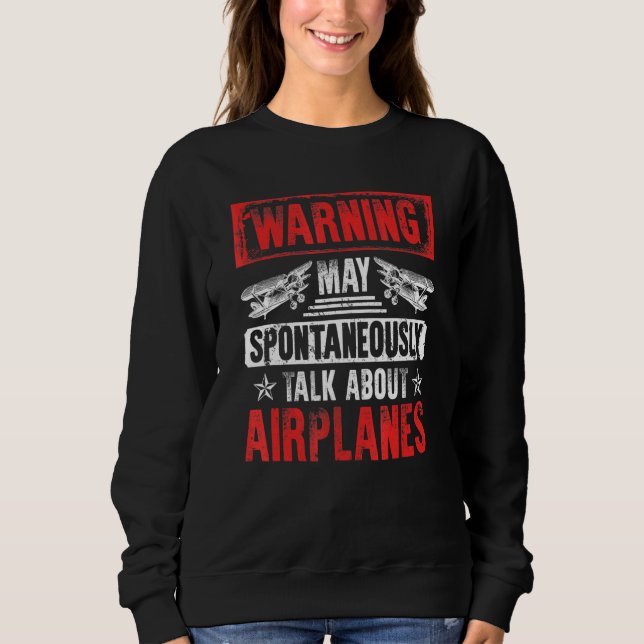 Sweatshirt Parler D'Avions - Pilote Et Aviation (Devant)