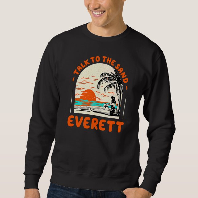 Sweatshirt Parlez Au Sand Everett Beach Washington Ocean Su (Devant)