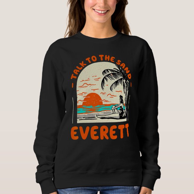 Sweatshirt Parlez Au Sand Everett Beach Washington Ocean Su (Devant)