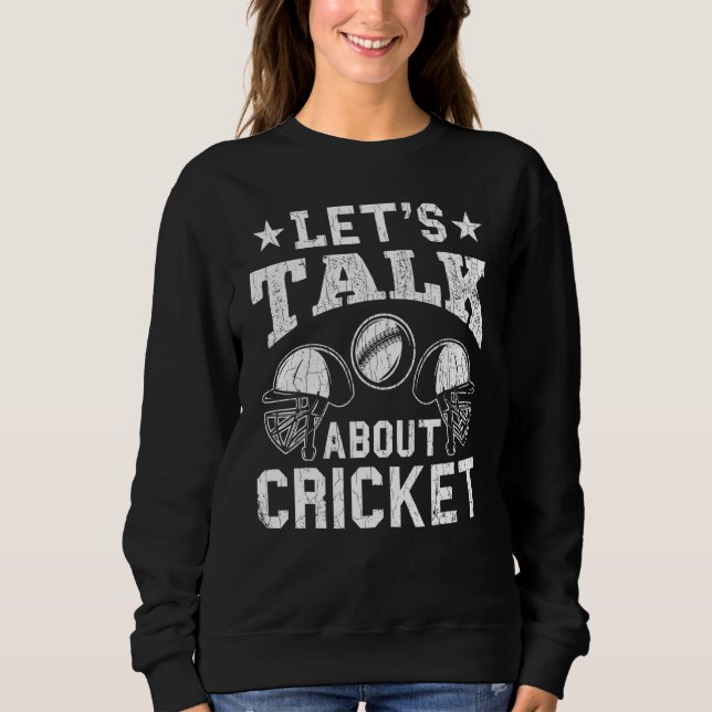 Sweatshirt Parlons Du Graphique De Cricket Pour Joueur (Devant)