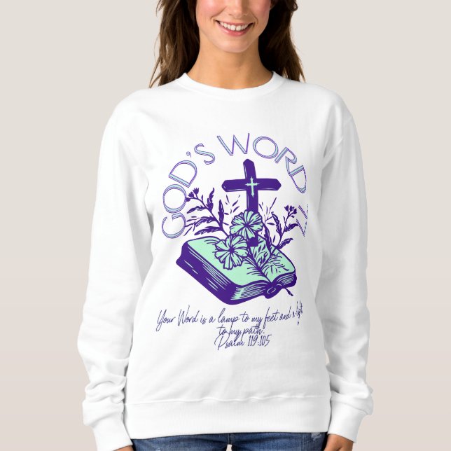 Sweatshirt Parole de Dieu 77 Psaume Écriture (Devant)