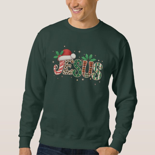 Sweatshirt Parole religieuse chrétienne de Jésus Foi Verset d (Devant)