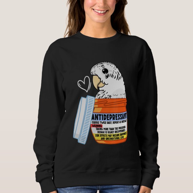 Sweatshirt Parrot Antidépresseur Ier Bougie Blanche Budget (Devant)