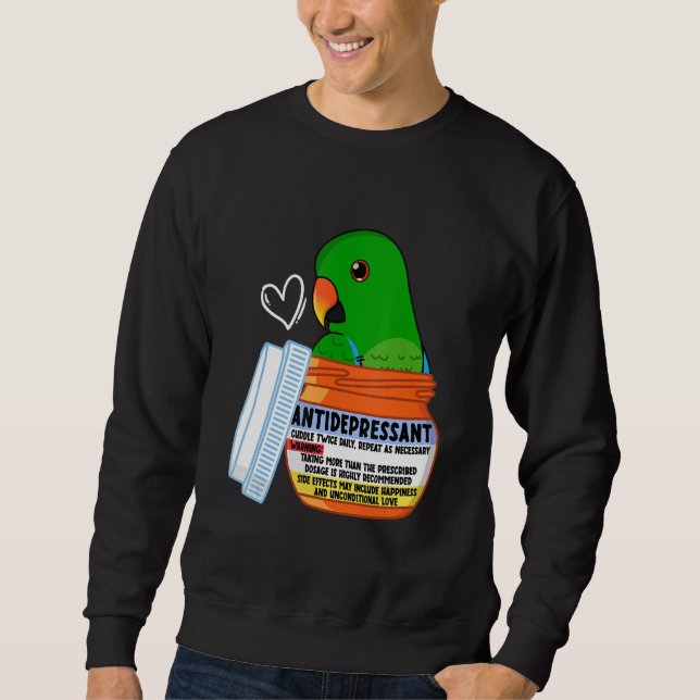 Sweatshirt Parrot Antidépresseur Ier Eclectus Homme (Devant)