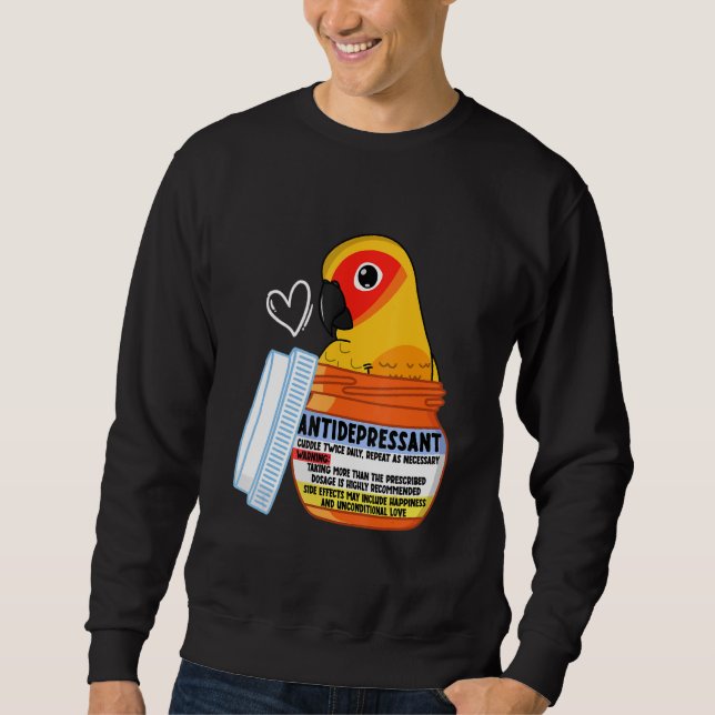 Sweatshirt Parrot Antidépresseur Ier Solaire Conure (Devant)