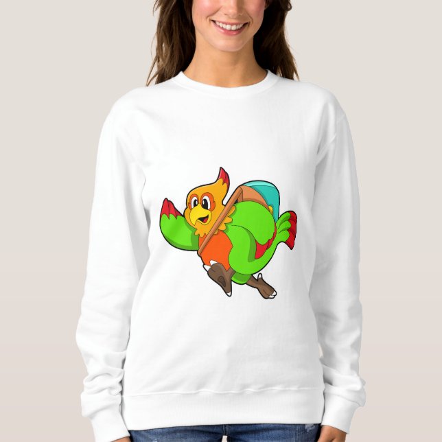 Sweatshirt Parrot as Hiker (Devant)