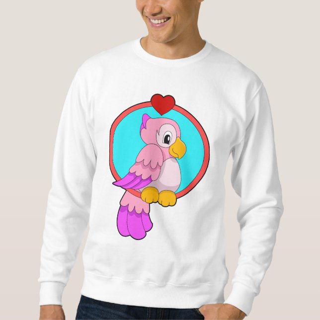 Sweatshirt Parrot au coeur (Devant)