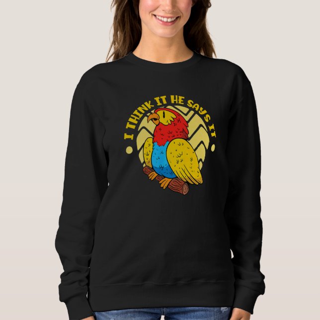 Sweatshirt Parrot Bird Parakeet Premium (Devant)